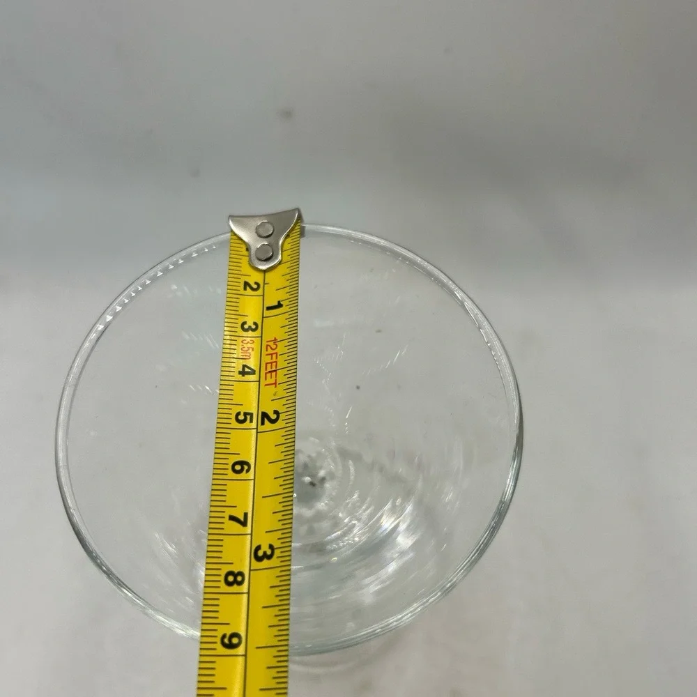 Crate Barrel Glassware Martini Glass Set Of 4 Clear Glass‎ Modern Minimalist